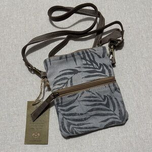 NWT Clea Ray Mini Crossbody Bag-Hand Crafted-Recycled Canvas & Military Tents